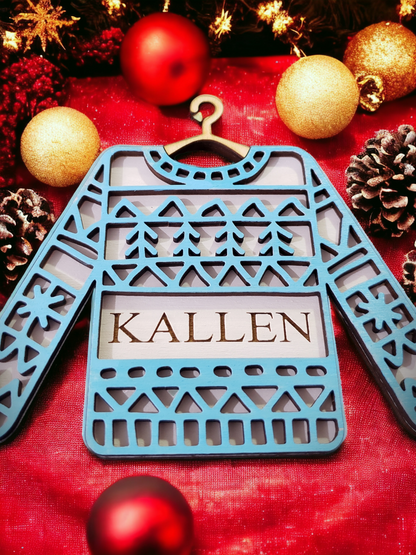 Ugly Sweater Ornament - Personalized