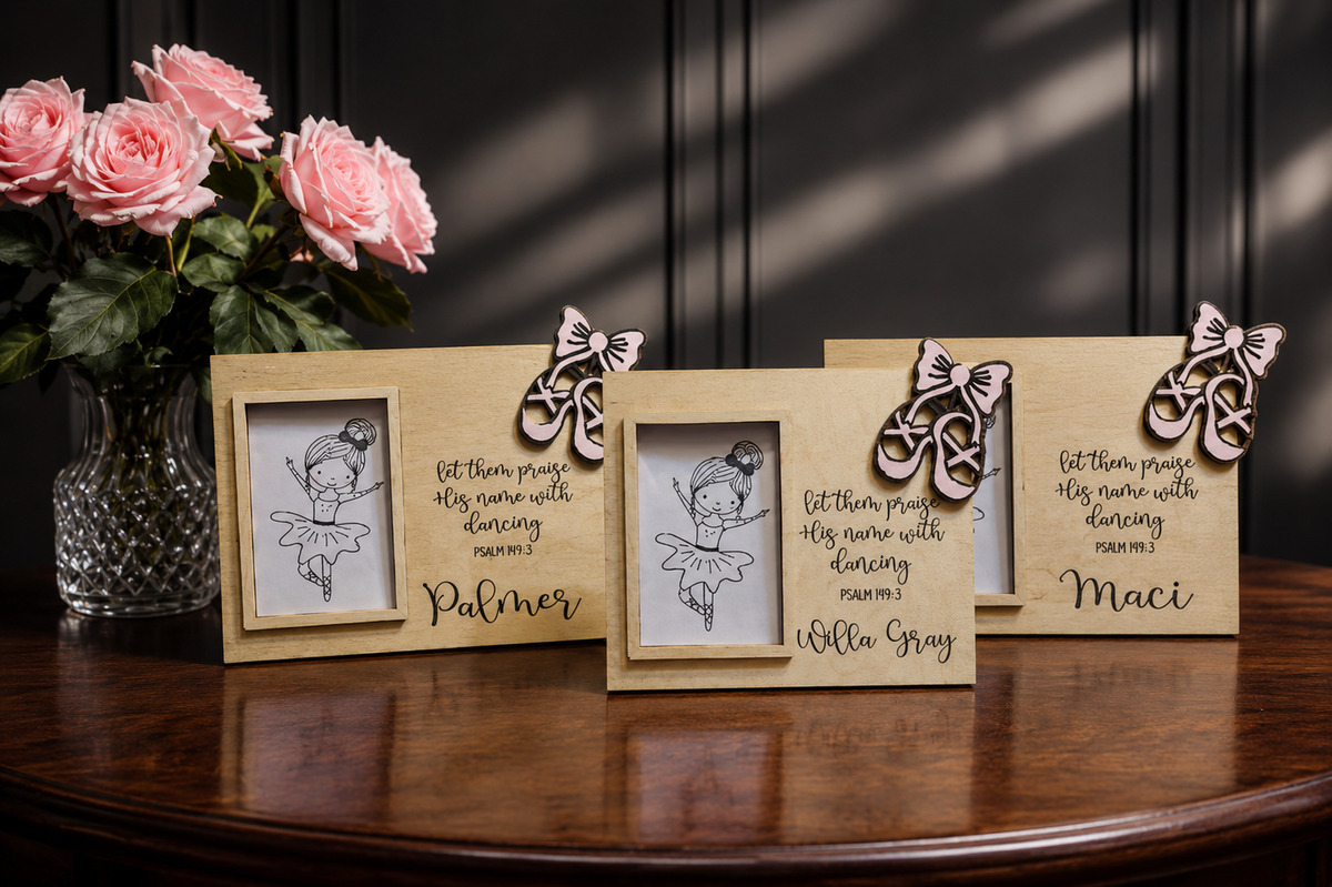 Ballerina Scripture Frame