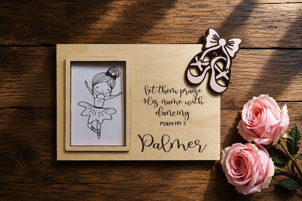 Ballerina Scripture Frame