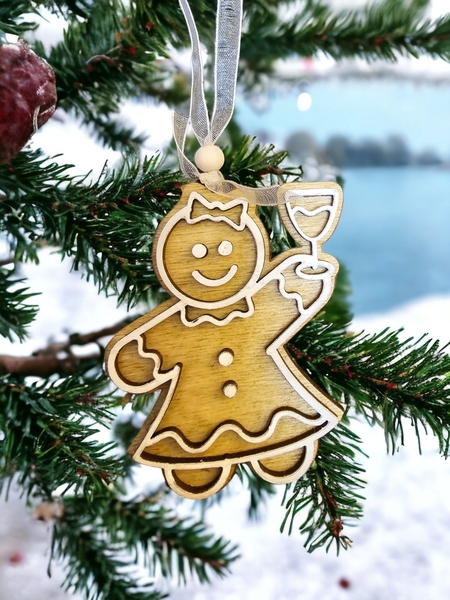 Gingerbread "Cheers" ornament