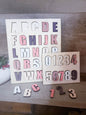 This ABC-123 Puzzle Bundle makes a perfect gift for children. It features two handcrafted Birch Wood puzzles with ABCs and 123s, designed to help children learn and explore in a fun way. The ABC puzzle measures 10x12 while the 123 puzzle measures 7x6, making them an excellent size for little hands. All puzzles are made with love and ship within 5-7 business days.