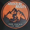 adventure awaits  personalized   measures approx 12" round  laser cut  birch wood  2 layers  ships in 5 to 7 business days